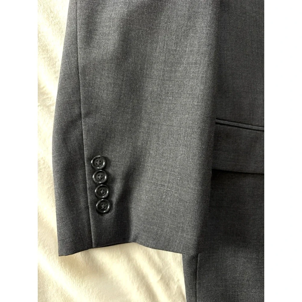 mens charcoal Jos A Bank wool all season blazer jacket sport suit coat‎ 52 R
